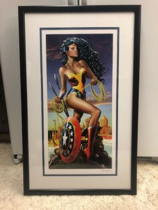 Wonder Woman Amazon Warrior Framed Limited Edition Lithograph Brian Bolland