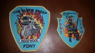 York City Fire Dept.  Patches E 291 & L140