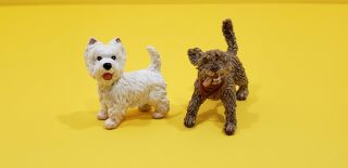 Schleich West Highland Terrier 16315 And Mixed Breed 16818