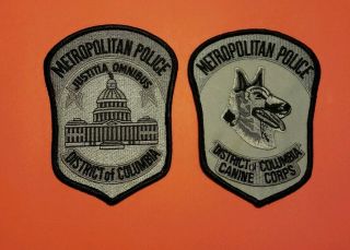 Metropolitan Washington Dc District Of Columbia Police Department Patches