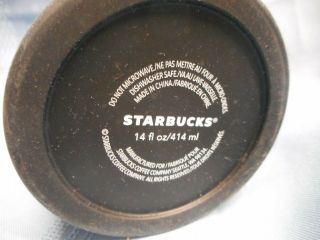 STARBUCKS 14 FL OZ TRAVEL COFFEE MUG CUP WITH LID BLACK NON - SLIP RUBBER BOTTOM 3