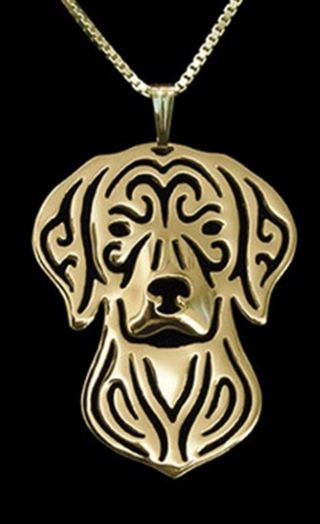 Hugarian Vizsla Dog Pendant Necklace - Fashion Jewellery - Gold Plated