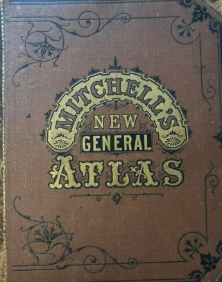 Mitchell ' s General Atlas Territory of Wyoming Antique Map 1880 2