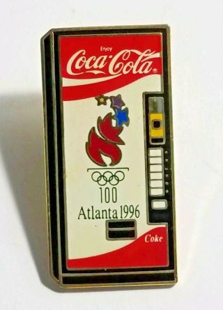 Vtg Collectible Lapel Pin Coca Cola Olympic Vending Machine Atlanta 1996 Coke
