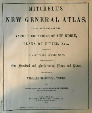 Mitchell ' s General Atlas United States and Territories Antique Map 1880 3