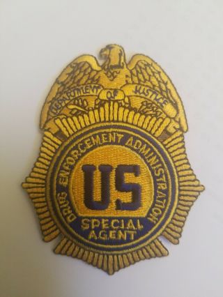 Dea Special Agent Us Badge Patch Drug Enforcement Administration Police 3.  5x2.  5