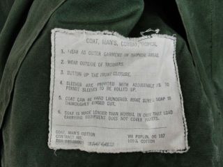 Vintage ARMY Military 60 ' s Vietnam Tropical Combat SLANT POCKET Jacket Large 3