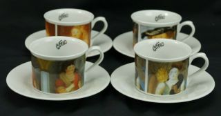 Set Of 4 Fernando Botero Espresso Museo De Antioquia Corona Mugs Ltd