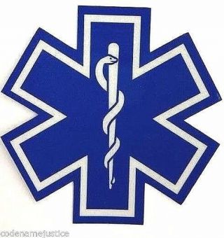 Star Of Life - 6 " X 6 " Highly Reflective Ambulance Star Of Life Decal - Ems