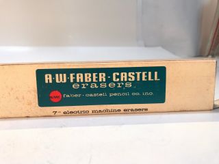 Vintage Faber Castell 7 " Electric Machine Erasers 74 Pink Pencil Erasers Soft