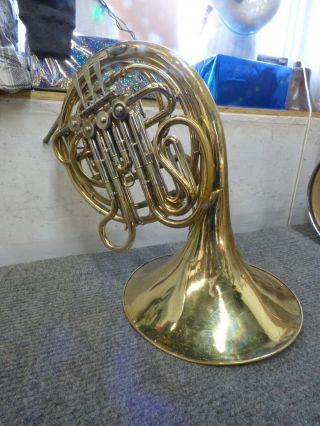 Vintage Frank Holton 77 Double French Horn W\case For Parts?