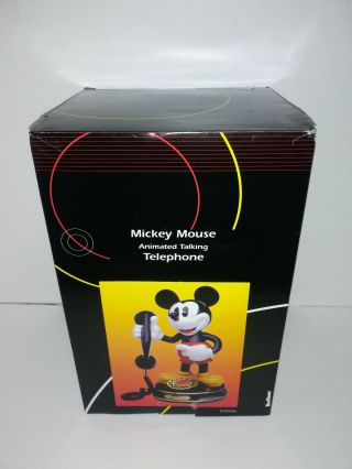 Vintage Mickey Mouse Animated Talking Telephone Disney Phone 1997 Telemania