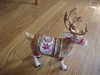 Fitz And Floyd Classics Christmas Reindeer Candle Holder