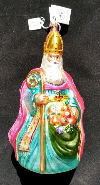 The Bishop Christopher Radko Santa Christmas Ornament Large