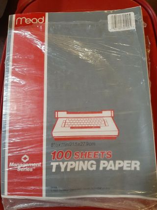 Vintage 1988 Mead 39200 Typing Paper 8.  5 " X 11 " Open Package Management Series