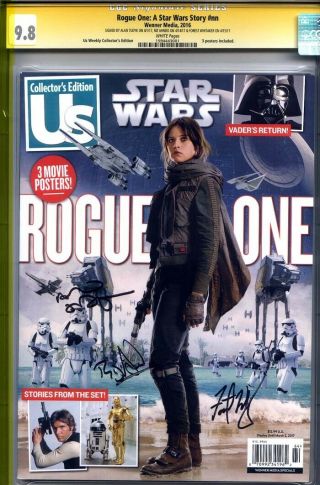 Rogue One A Star Wars Story 1 Cgc 9.  8 Ss Alan Tudyk,  Forest Whitaker & Riz Ahmed