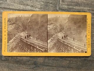 Minnesota Stereoview Railroad Cut Winona & St Peter Rr By Upton 1860s