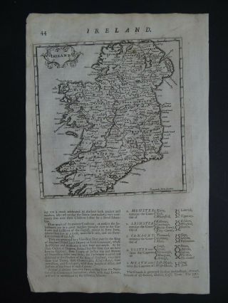 1722 Herman Moll Atlas Map Ireland
