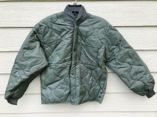 1974 Us Air Force Usaf Flyers Cwu - 9/p Quilted Liner Jacket - Medium
