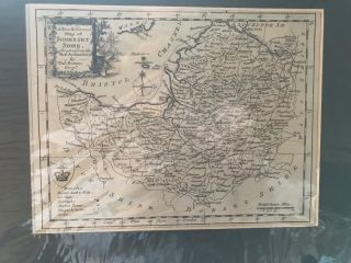 Antique Map Of Somersetshire Thomas Bowen C 1790