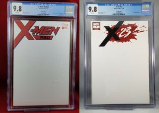 X - 23 1 & X - Men Red 1 Cgc 9.  8 Blank Sketch Cover Vhtf X - Men Wolverine Marvel