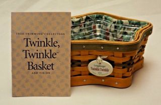 Longaberger 2001 Green Twinkle Twinkle Tree Trimming Basket Combo