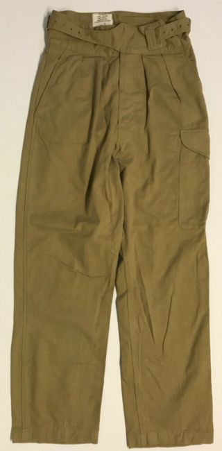 Vietnam Era 1967 Dated British Khaki Drill Trousers,  Size 7