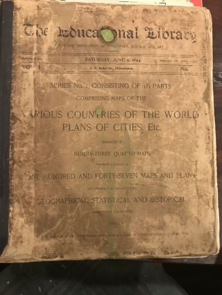 The Educational Library 1894 Maps Of The World Maps By A.  L.  Smith A.  R.  Keller Co