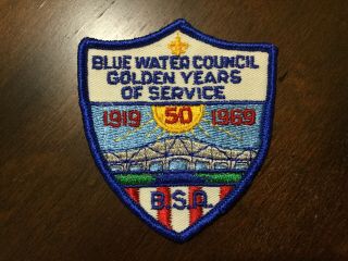 Blue Water Merged Council Old 50th Anniversary Cp Boy Scout Patch