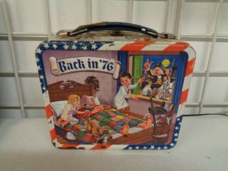 Vintage Aladdin Back In 76 Metal Lunchbox No Thermos