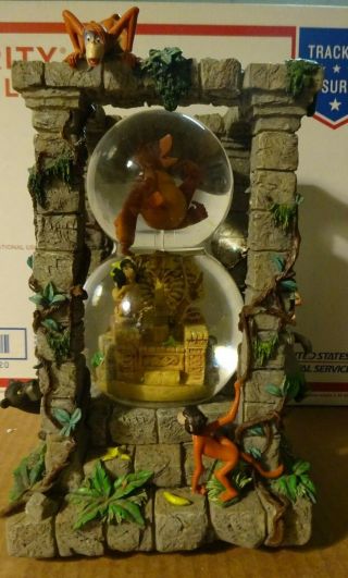 Rare Disney The Jungle Book Snow Globe Musical " The Bear Necessities "