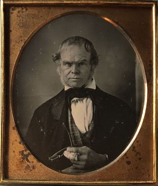 Whole Case 6th Plate Daguerreotype Of An Odd Looking Character Bandaged Finger