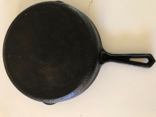 Vintage Griswold Hammered Cast Iron Skillet No.  8 Hinged Tab Small Logo 2008A 2