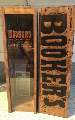 Bookers Uncut & Unfiltered Small Batch Bourbon Wooden Storage Box (set Of 2)
