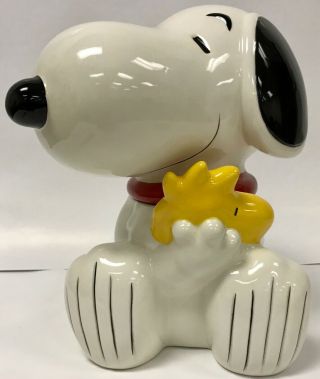 Westland Giftware Peanuts Snoopy Hugging Woodstock Ceramic Cookie Jar - 2012