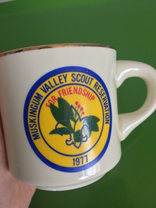 Usa 1977 Boy Scouts Of America Mug Muskingum Valley Scout Reservation Friendship