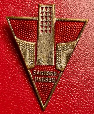 Ddr Germany 1961 Sachsenhausen Ww2 Concentration Camp Pin Badge Lapel Judaica