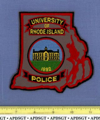 University Of Rhode Island Police  School Campus Police Patch State Shape