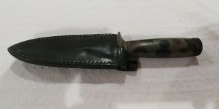 Vintage Valor Stainless Camo 440 545 Miami Usa Knife With Sheath