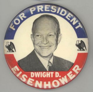1952 Dwight Eisenhower Ike President York Political Pin Button Pinback Badge