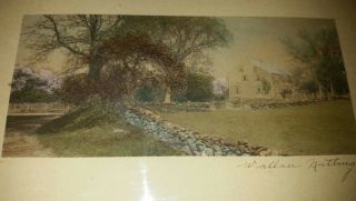 Signed Wallace Nutting Hand Colored Photo " As It Was " 1700 