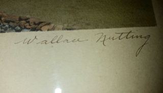 Signed Wallace Nutting hand colored photo 