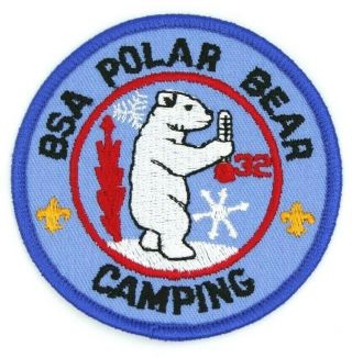 Polar Bear Camping Boy Scout Patch