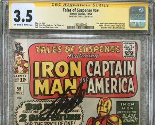 Tales Of Suspense 59 11/64 CGC SS 3.  5 Stan Lee Signed 1st Solo Cap Since 1950s 2