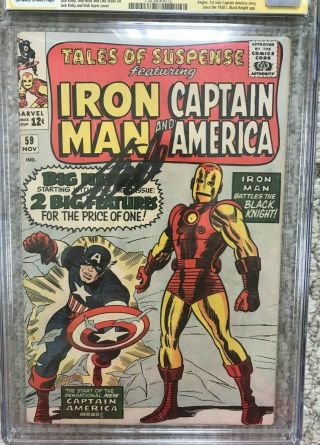 Tales Of Suspense 59 11/64 CGC SS 3.  5 Stan Lee Signed 1st Solo Cap Since 1950s 3