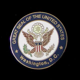 Great Seal Of The United States Lapel Hat Pin Pinback Washington Dc Souvenir Usa