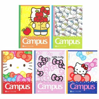 Hello Kitty Notebook 5 Set Sanrio Sunstar Kokuyo