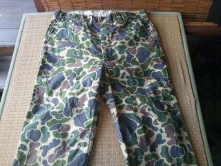 Vintage Duck Hunter Camouflage Pants 38x30 Made By Canwasback