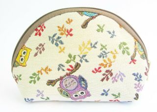 Tapestry Signare Cute Colourful Owl Cosmetic Purse Bag