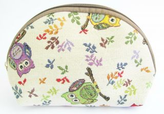 Tapestry Signare Cute Colourful Owl Cosmetic Purse Bag 2